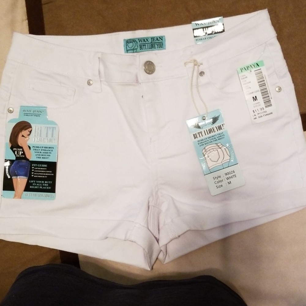 Wax Jean White Shorts Size Medium